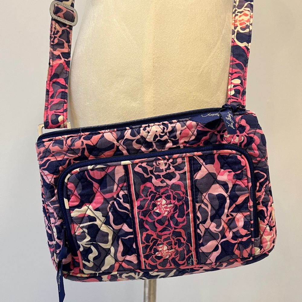 Vera Bradley floral purple pink crossbody